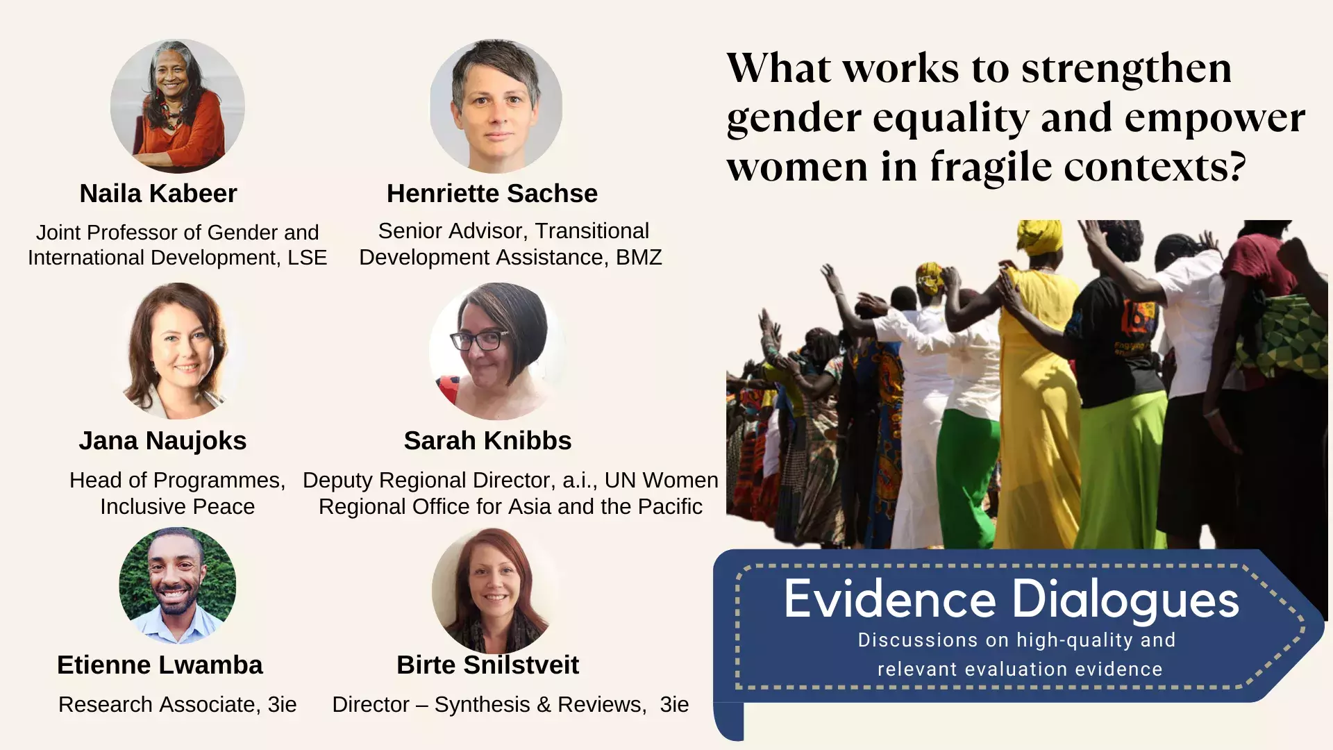 Evidence Dialogues |  What works to strengthen gender equality and empower women in fragile contexts?
